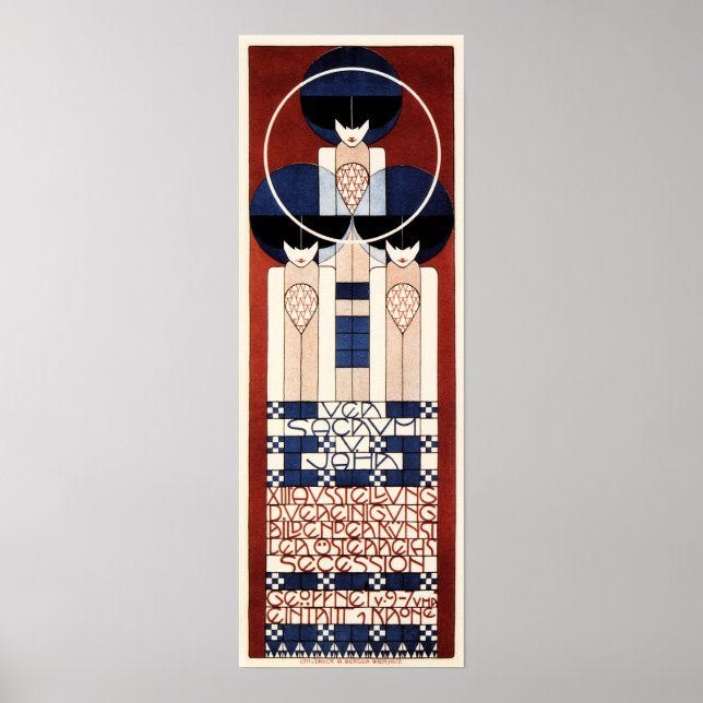 KOLOMAN MOSER V Sacrum V Jahr Wiensekretariat Poster (Framsidan)