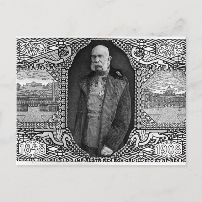 Koloman Moser-vykort med Emperor Franz Josef Vykort (Framsida)