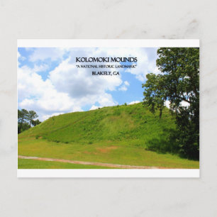 KOLOMOKI MOUNDS - Blakely, Georgia Vykort