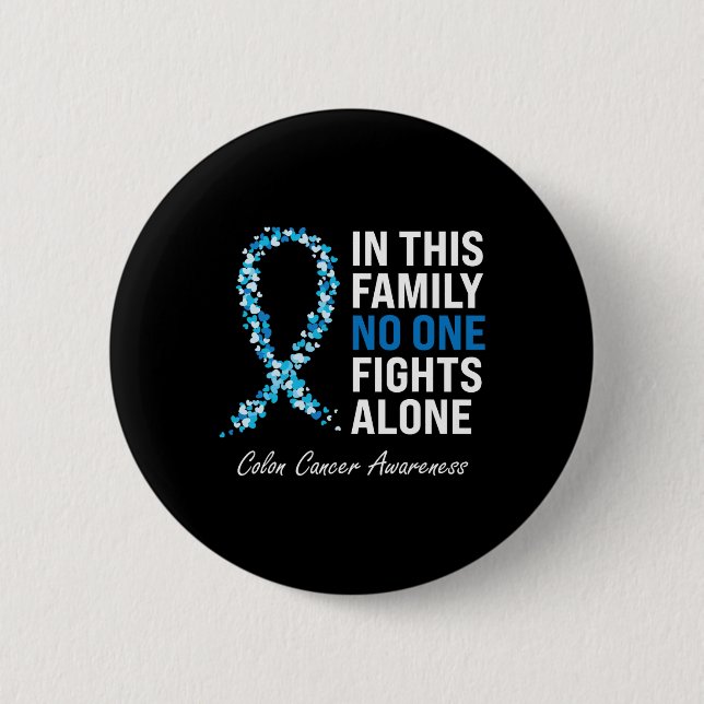Koloncancer Colon Cancer Blue - Blåband Knapp (Framsida)