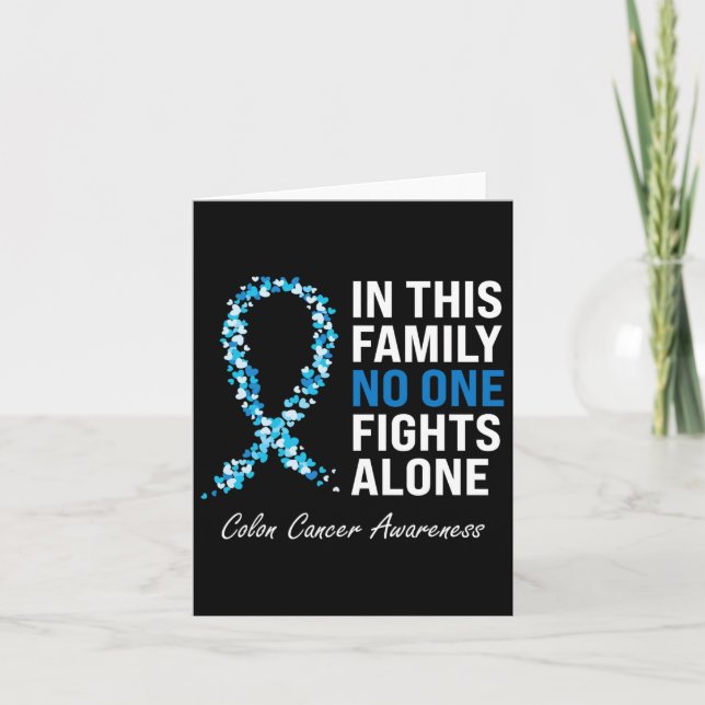 Koloncancer Colon Cancer Blue - Blåband Kort (Framsida)