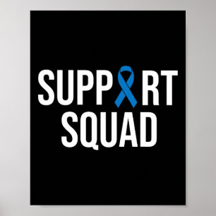 Koloncancer Colon Cancer Blue - Blåband Poster