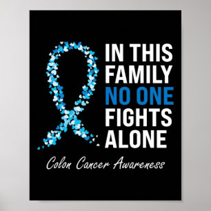 Koloncancer Colon Cancer Blue - Blåband Poster