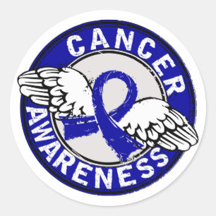 Koloncancer för medvetenhet 14 runt klistermärke