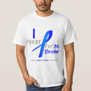 Koloncancer ha på sig jag blått för min broder tröja