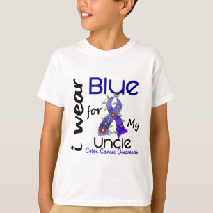 Koloncancer ha på sig jag blått för min Uncle 4 T-shirt