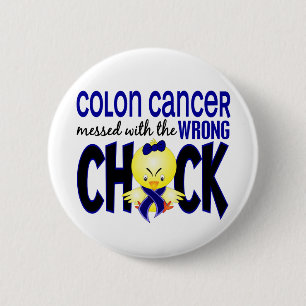 Koloncancer röra med den fla chicken knapp