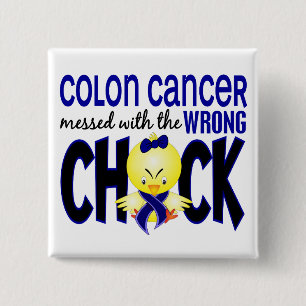 Koloncancer röra med den fla chicken knapp