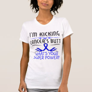 Koloncancer som sparkar cancerändatoppen, driver t shirt