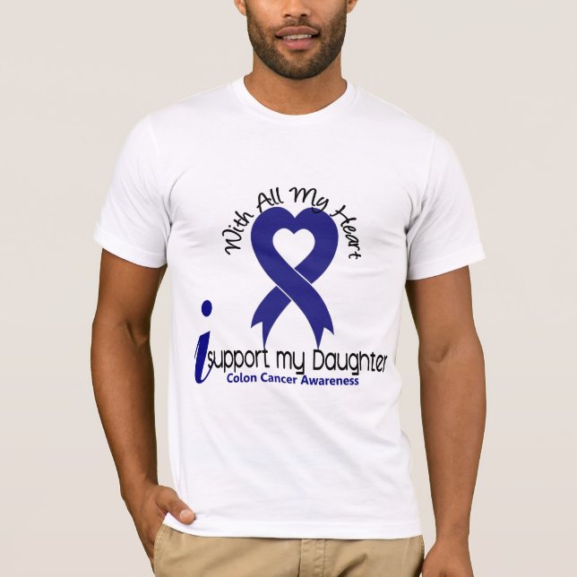 Koloncancer stöttar jag min dotter tröja (Framsida)