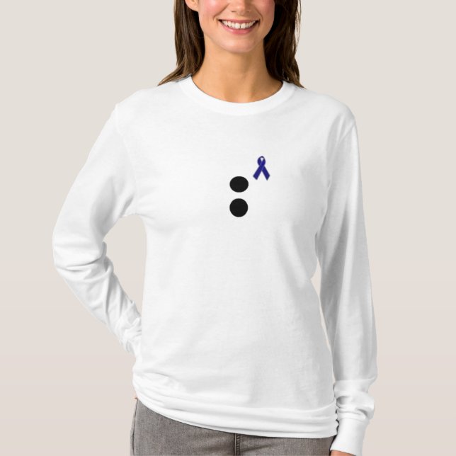 Koloncancermedvetenhet T Shirt (Framsida)