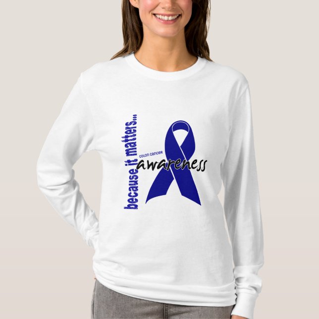 Koloncancermedvetenhet T Shirt (Framsida)