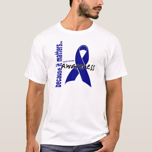 Koloncancermedvetenhet Tee Shirt (Framsida)