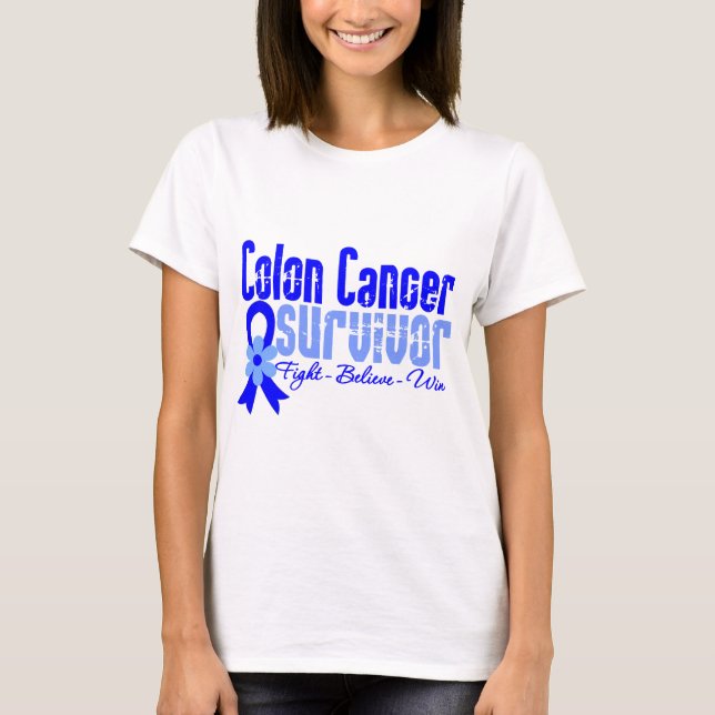 Koloncanceröverlevande T-shirt (Framsida)