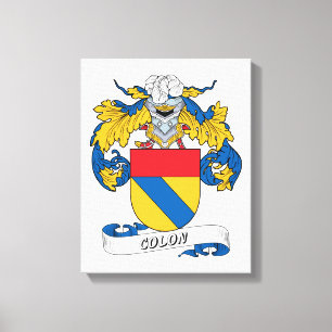 Kolonfamiljvapensköld Canvastryck