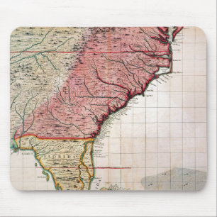 KOLONIAL AMERIKA KARTA, 1733 MUSMATTA
