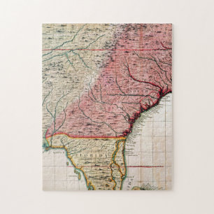 KOLONIAL AMERIKA KARTA, 1733 PUSSEL