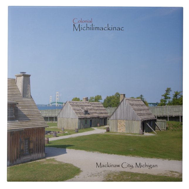 Kolonial Michilimackinac-bricka Kakelplatta (Framsidan)