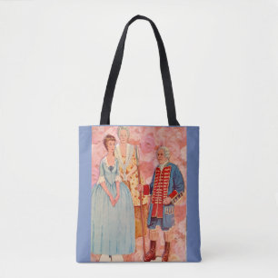 Kolonial Papper doll Tote Bag Tygkasse