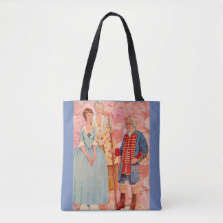 Kolonial Papper doll Tote Bag Tygkasse