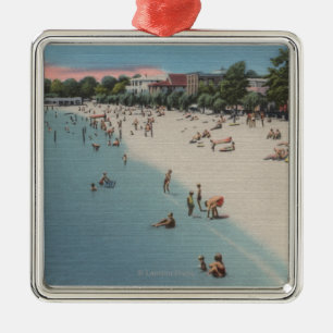Kolonial strand, VA - solbada & simma plats Julgransprydnad Metall