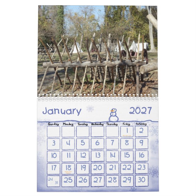 Kolonial Williamsburg 2013 kalender (Jan 2027)
