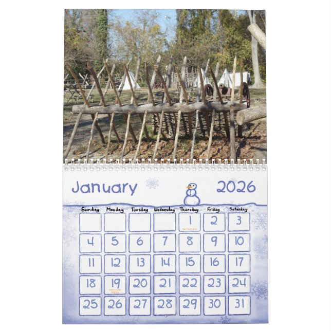Kolonial Williamsburg 2013 kalender (Jan 2026)