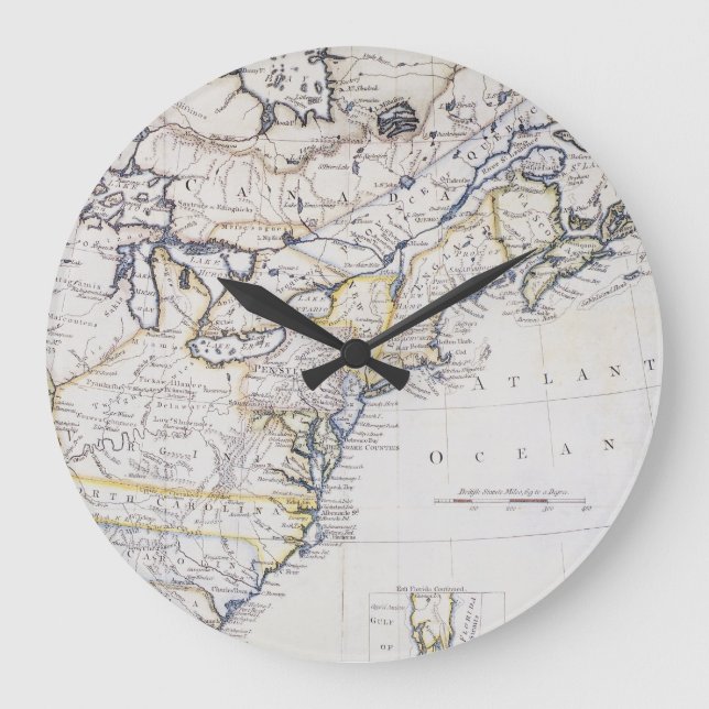 KOLONIALA AMERIKA: KARTA c1770 Stor Klocka (Framsida)