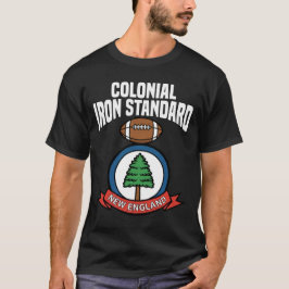KOLONIALT JÄRNSTANDARD - NEW ENGLAND FOTBOLL T SHIRT