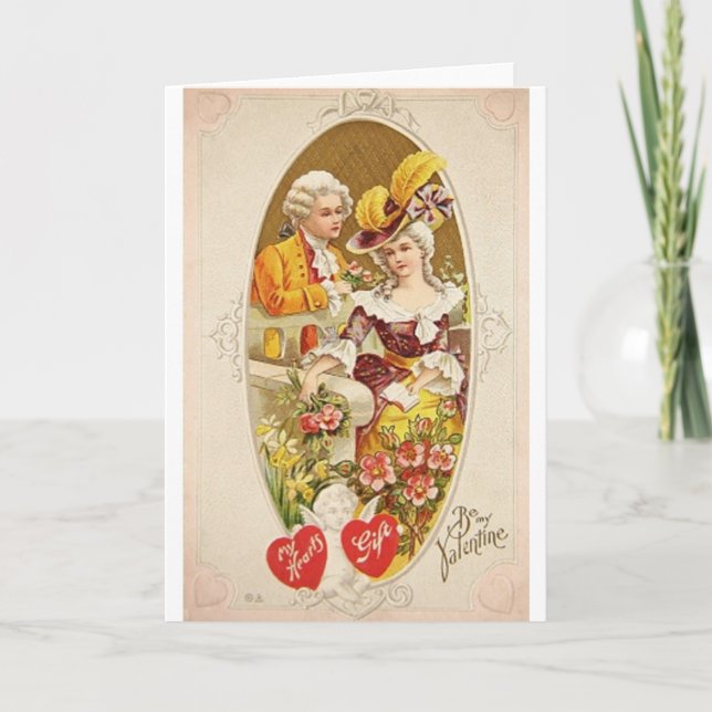 Kolonialt valentin kort för daghälsning (Framsida)