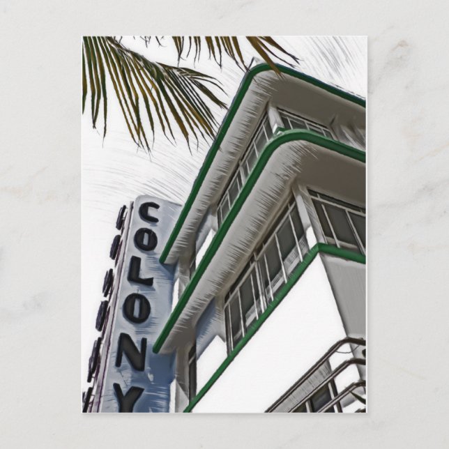 Kolonihotell, Miami Vykort (Framsida)
