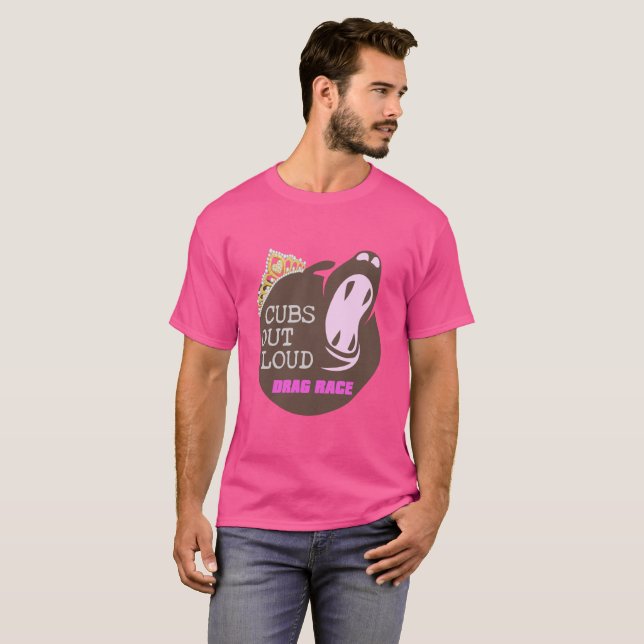 Kolonn-dragraceskjortor T Shirt (Hel framsida)