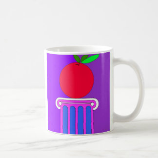 kolonn med äpplet kaffemugg