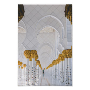 Kolonner för Sheikh Zayed Tusen dollar Moské, Ab Fototryck
