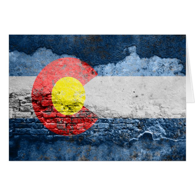 kolorado flagga bricka hälsningskort (Framsidan Horizontal)