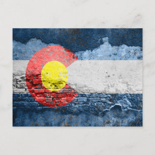 kolorado flagga bricka vykort