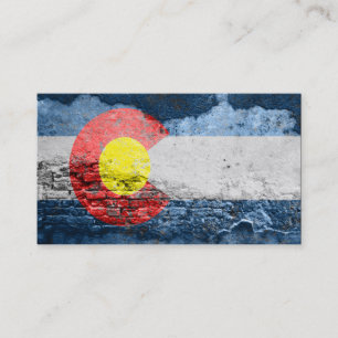 kolorado flagga tegelvägg visitkort