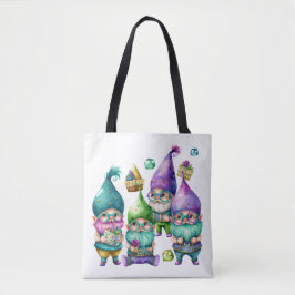 KOLORFUL CUTE MARDI GRAS GNOMES TYGKASSE
