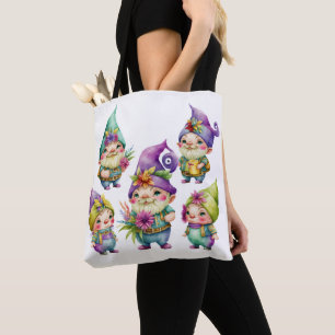 KOLORFUL CUTE MARDI GRAS GNOMES TYGKASSE