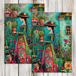 KOLORFUL GARDEN GIRL MED BLOMMAR-AVKOPPLING