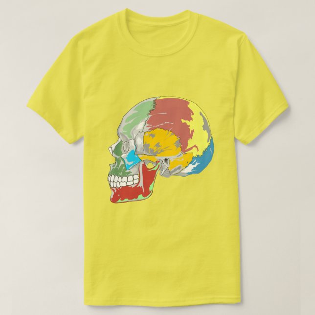 KOLORFUL GRAFISK SKULL-KONSTRUKTION T SHIRT (Design framsida)