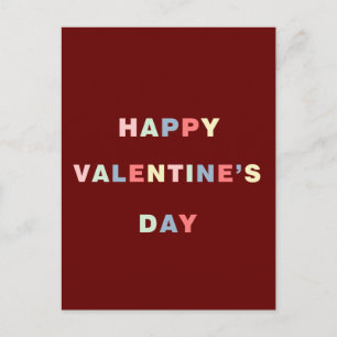 KOLORFUL HAPPY VALENTINS DAG VYKORT