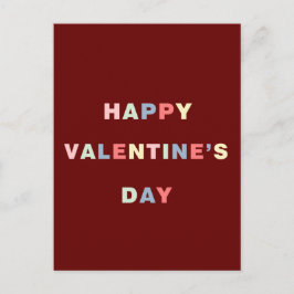 KOLORFUL HAPPY VALENTINS DAG VYKORT