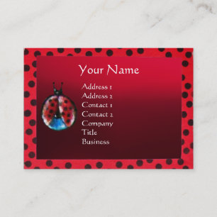 KOLORFUL LADYBUG MONOGRAM VISITKORT