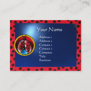 KOLORFUL LADYBUG MONOGRAM VISITKORT