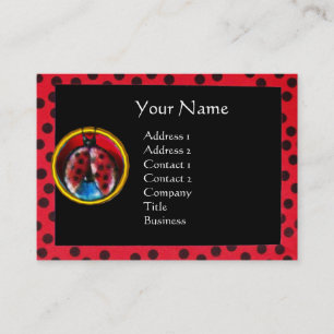 KOLORFUL LADYBUG MONOGRAM VISITKORT