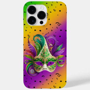KOLORFUL MARDI GRAS MASK MED GULTENS LILA