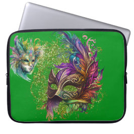KOLORFUL ORNATE MARDI GRAS MASKS LAPTOP FODRAL