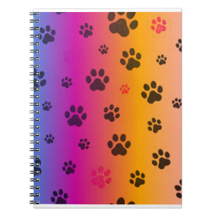 KOLORFUL TASS AVTRYCK SPIRAL NOTEBOOK. ANTECKNINGSBOK