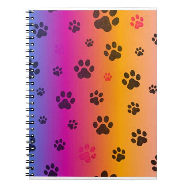 KOLORFUL TASS AVTRYCK SPIRAL NOTEBOOK. ANTECKNINGSBOK (Framsidan)